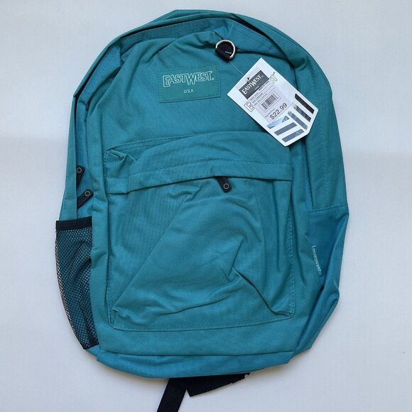 East West Unisex Backpack Student Casual Color Turquoise - Picture 1 of 2